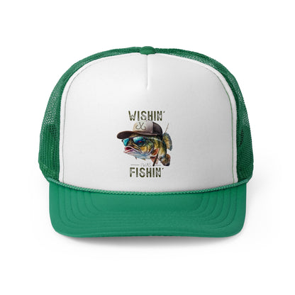 Wishin' I Was Fishin' Trucker Cap - Perfect for Fishing Enthusiasts