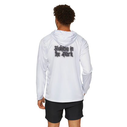 Men's Fishing Warmup Hoodie - 'Fishing in the Dark' Design