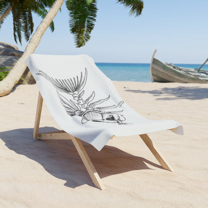 Ocean-Inspired Art Beach Towel - Stylish Fish Design for Relaxing by the Sea