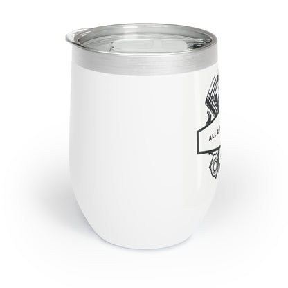 Racing-Themed Wine Tumbler - "All Gas, No Breaks" - Perfect for Auto Enthusiasts