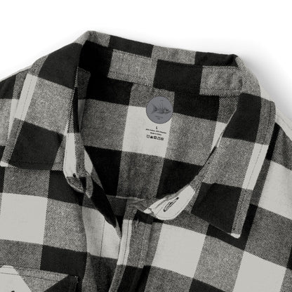 Cozy Unisex Flannel Shirt - Classic Black and White Checkered Pattern