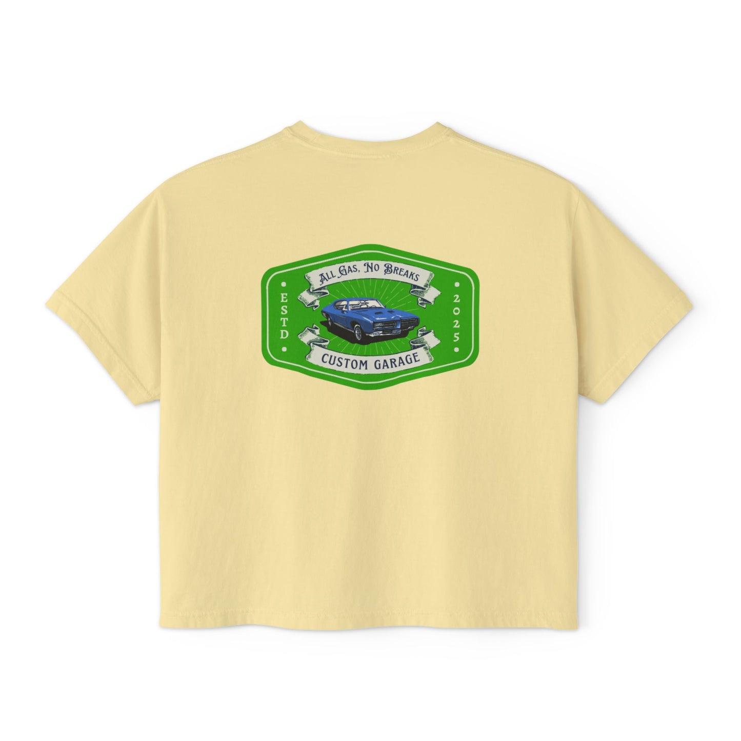 Women's Boxy Tee - Custom Garage Design for Car Lovers