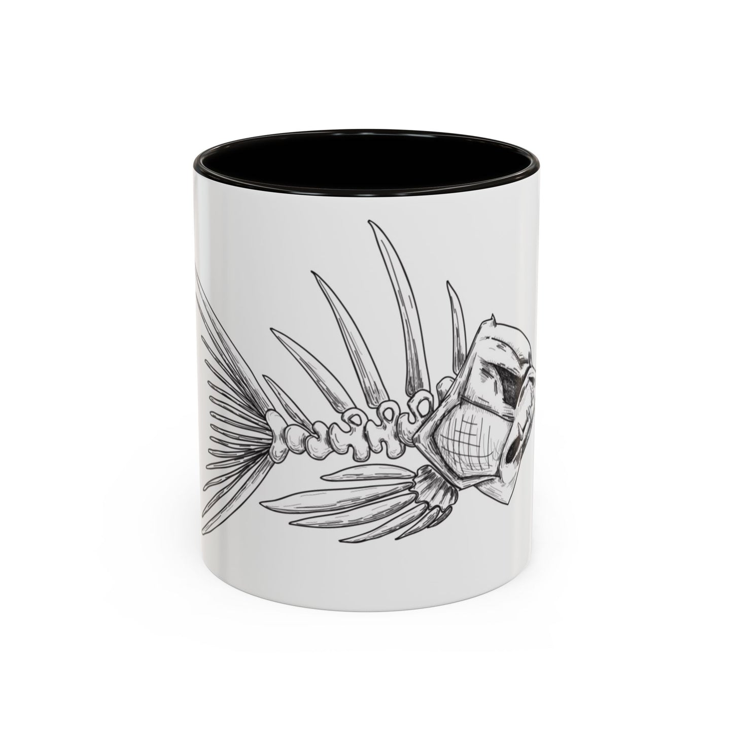 Unique Skeleton Fish Design Mug – 11oz & 15oz Colorful Options