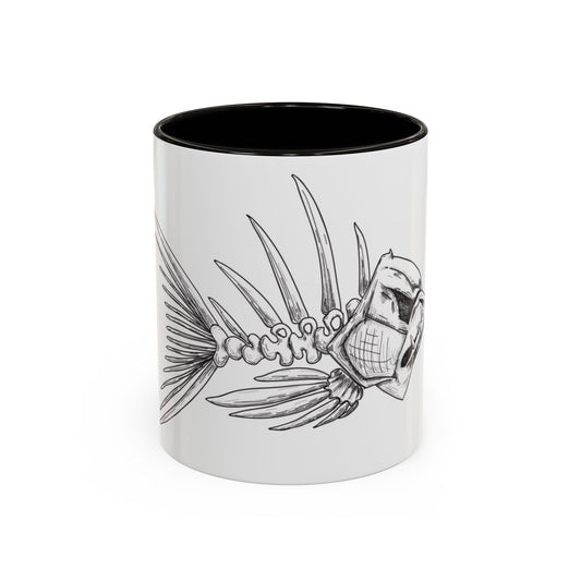 Unique Skeleton Fish Design Mug – 11oz & 15oz Colorful Options