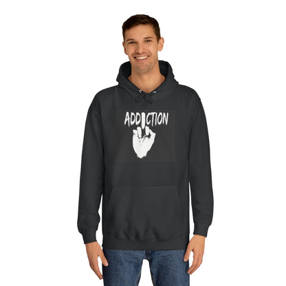 Unisex Addiction College Hoodie - Casual Comfort for Students