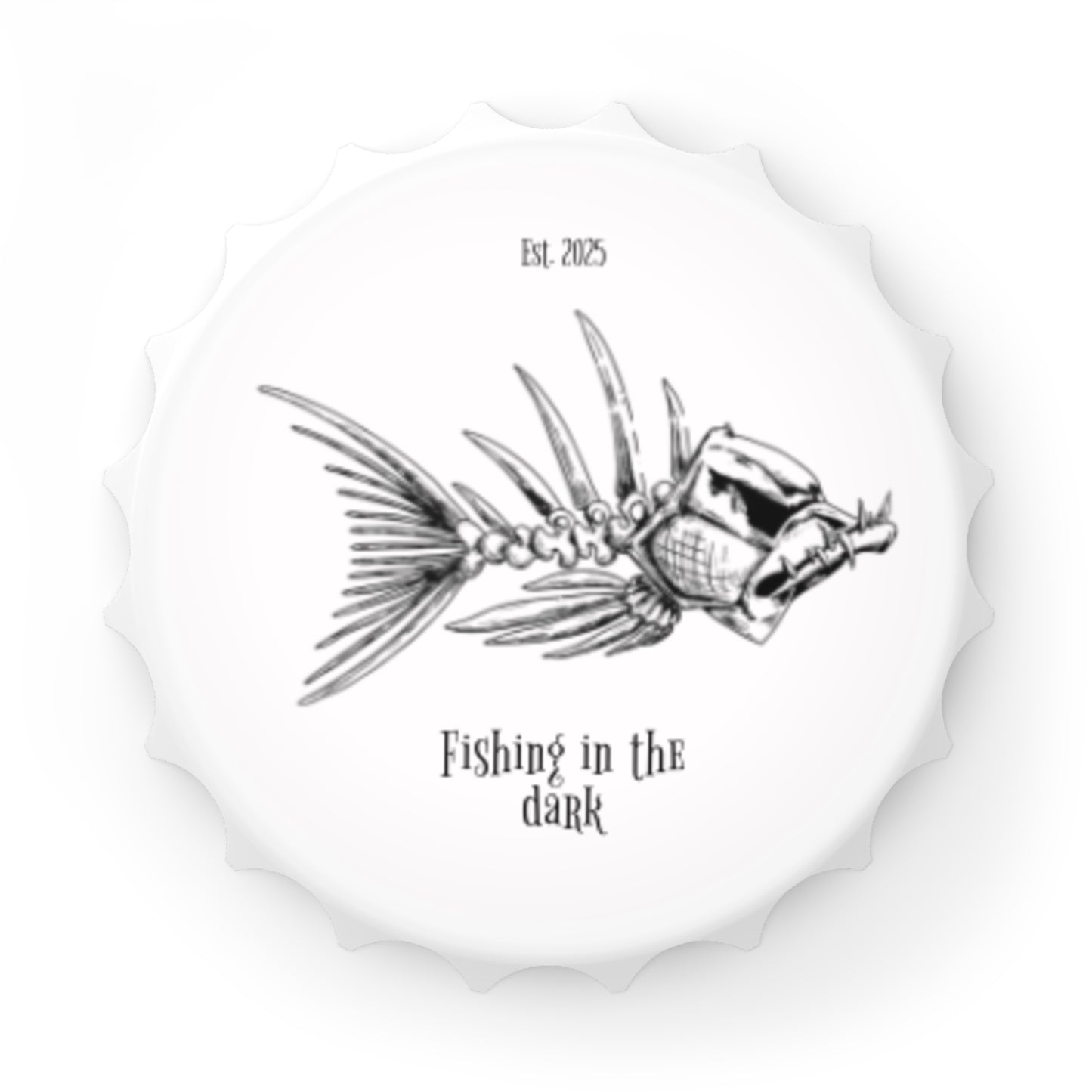 Fishing-Inspired Bottle Opener - "Fishing in the Dark" with Established 2025