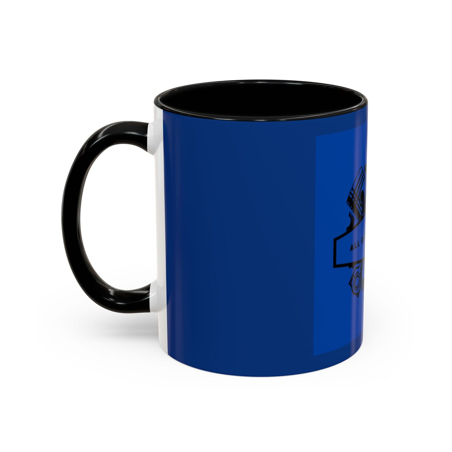 All Gas, No Breaks Racing Coffee Mug - 11 & 15oz Blue Accent