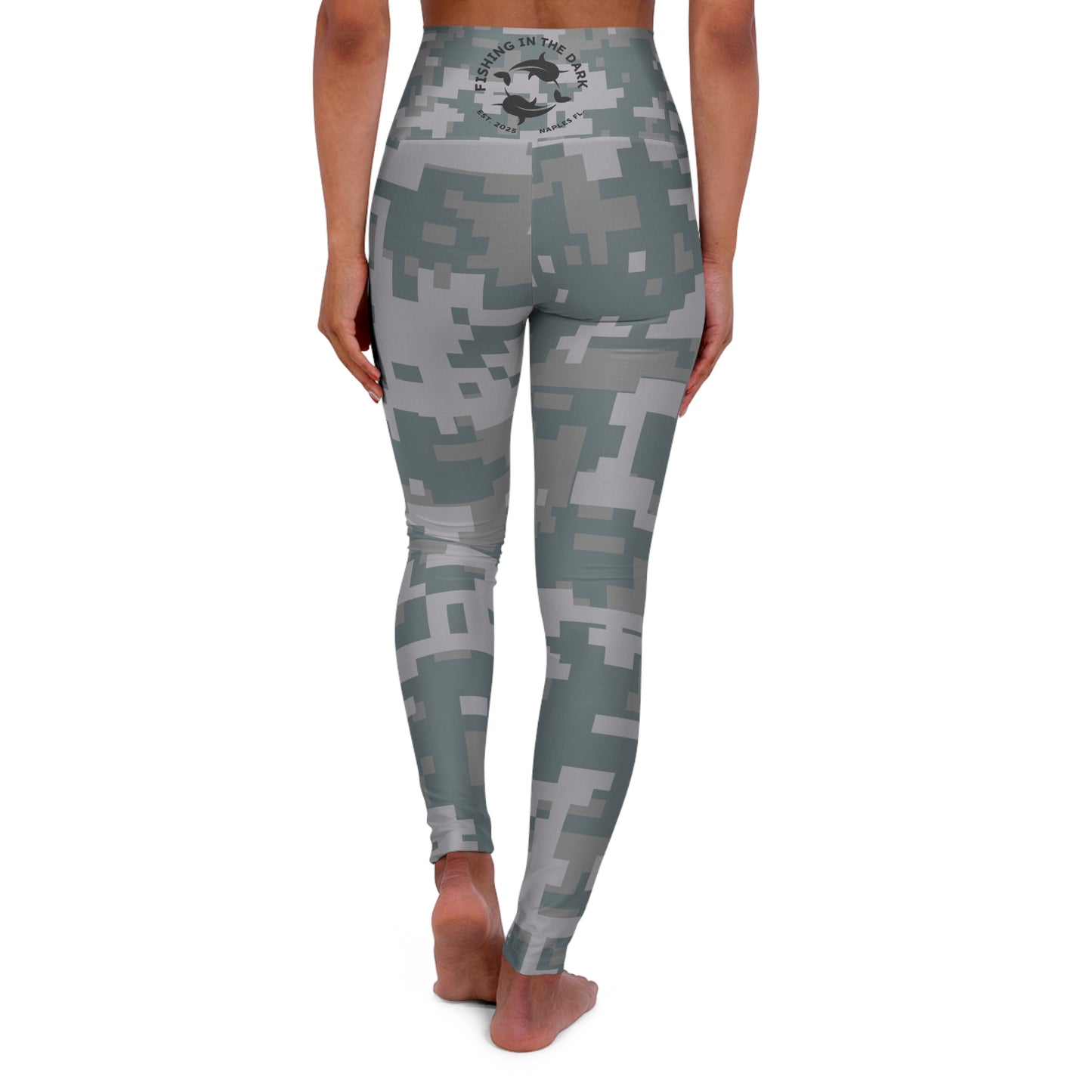 Camo High Waisted Fishing in The Dark Yoga Leggings - Stylish Fitness Wear for Active Lifestyle